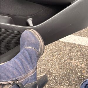 Navy Booties w Heel